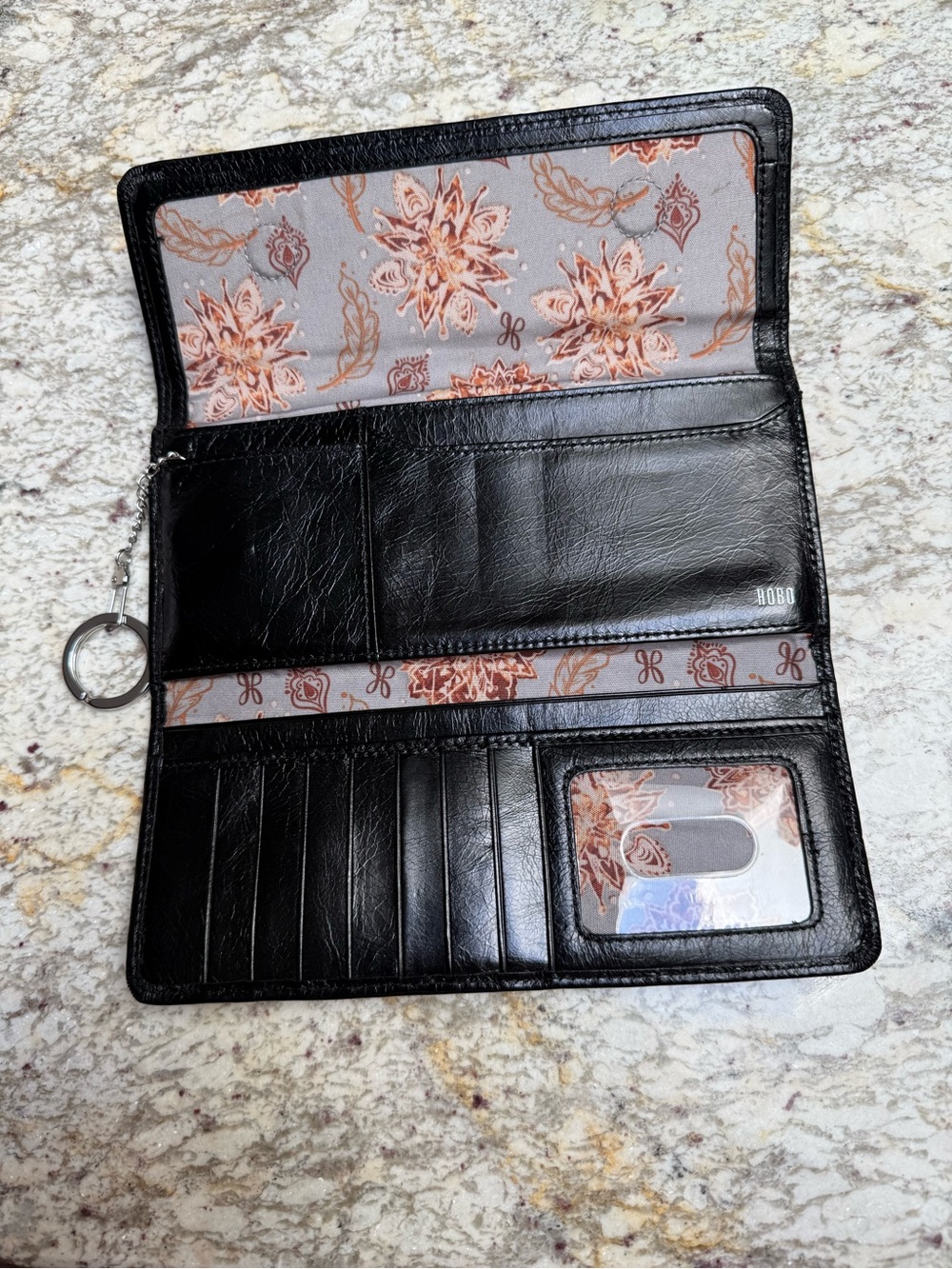 Womens Black Leather Long Wallet by Hobo - Picture 2 of 3